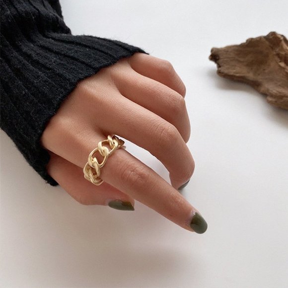 *NEW Gold/Sterling Silver Link Adjustable Ring - Picture 14 of 14